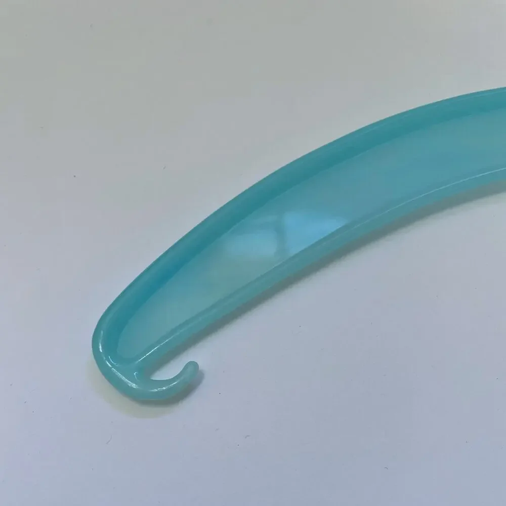 Vintage Plastic Hanger Swirl Blue USA